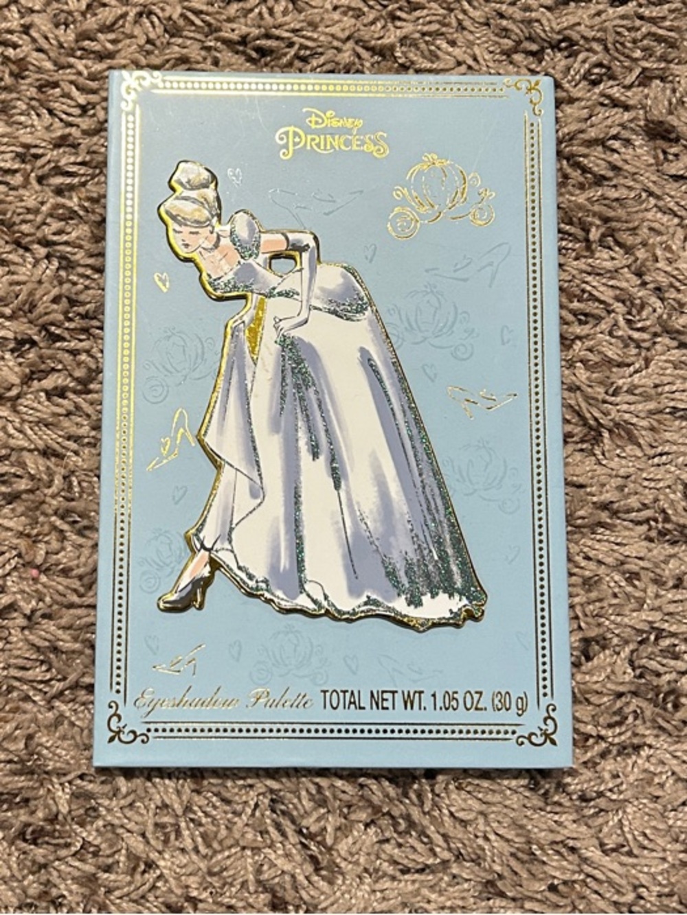 NEW Disney Princess Cinderella Eyeshadow Palette - Light Blue & Gold Accents